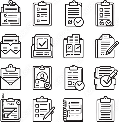 document icons set