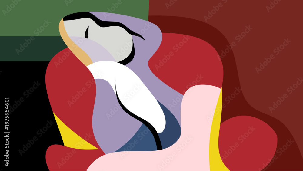 Fototapeta premium dream background, flat vector illustration