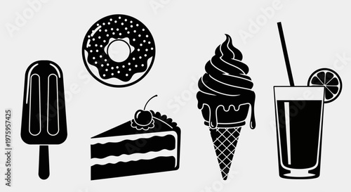 Delicious Sweet Treats and Refreshing Drink Collection.