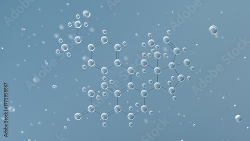 Foto aglepristone molecular structure, 3d model molecule, antiprogestin structural ch