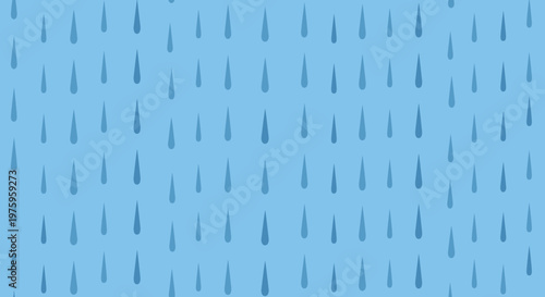 A minimalist vector graphic of raindrops on a blue background