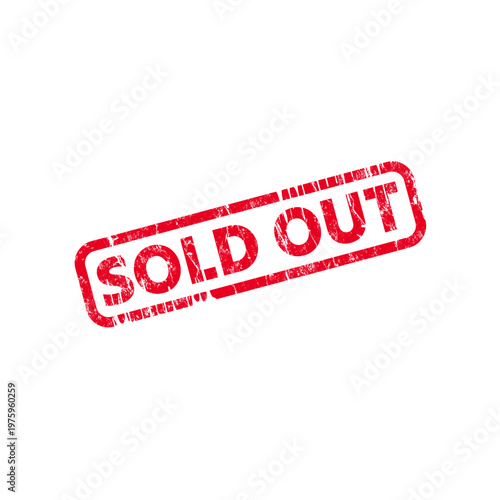 sold out -  rubber stamp - vector illustration
