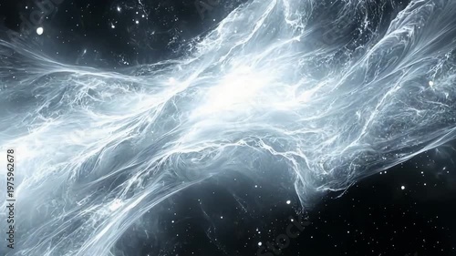 Spectacular cosmic swirl of light and energy in the vast universe during a stellar phenomenon