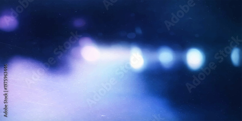 Abstract Blue Cosmic Background with Glowing Particles, Stars, Galaxy Light and Space Energy Motion Design