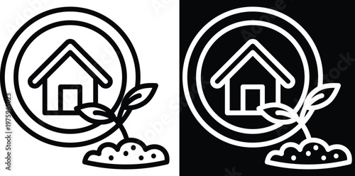 zone Two-tone version in black and white background