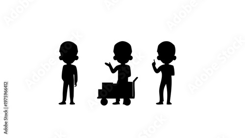 silhouettes of people