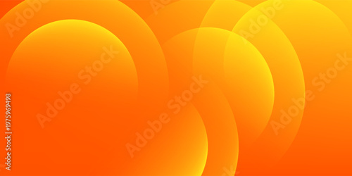 Abstract orange background with circles. Vector illustration