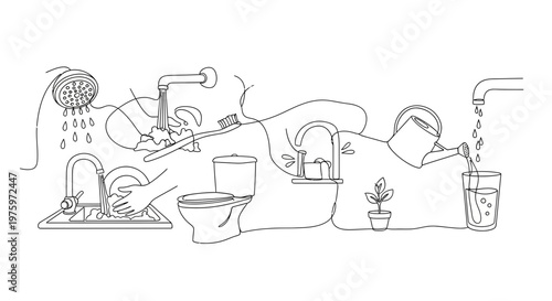 Plumbing fixtures and bathroom accessories.