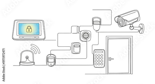 Home Security System Control Panel.