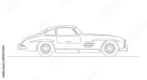 Vintage Mercedes Benz Sports Car.