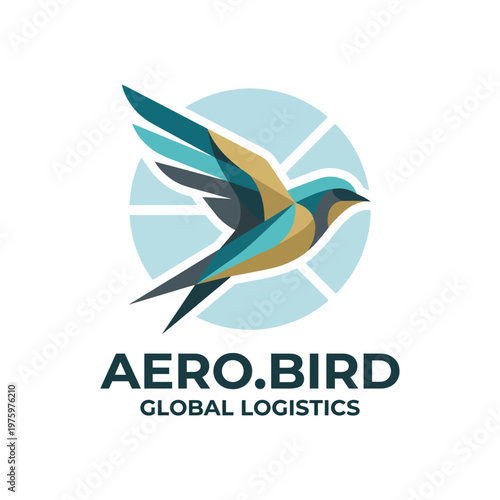 This stylized bird logo embodies freedom and agility, representing a modern logistics brand focused on global connectivity and efficient transportation solutions.