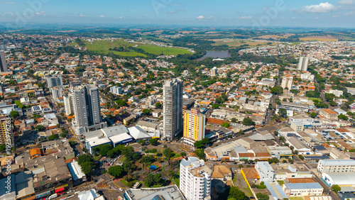 Vista Aérea da cidade de Apucarana, Paraná, Brasil.