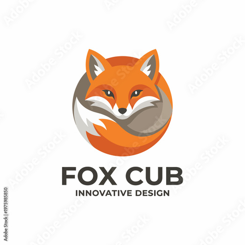 This sleek fox cub logo design embodies cleverness and allure, making it suitable for brands that focus on innovation, agility, and a modern touch in their visual identity.