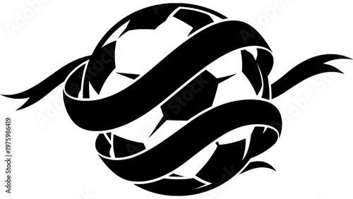 Vector Football Trophy Ribbon Abstract Shape.svg