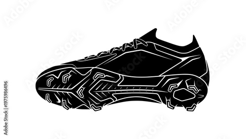Vector Football Boots Silhouette Design.svg