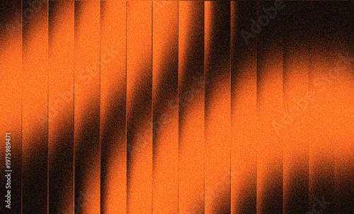 Black and Orange Background with Fractal Glass Effect and Grain