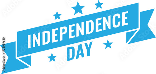Celebrate independence day patriotic ribbon banner with stars for july 4th festivities and american freedom