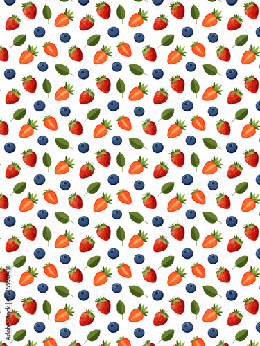 ??????????-5Patrón con frutas y bayas distribuidas uniformemente en composición decorativa.
.ai