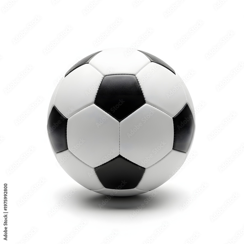 Fototapeta premium Soccer ball isolated on white background, studio product photography