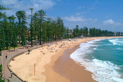 Photos Manly Beach South Steyne Sydney Australia on a bright sunny day