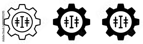 mass customization process gear icon set