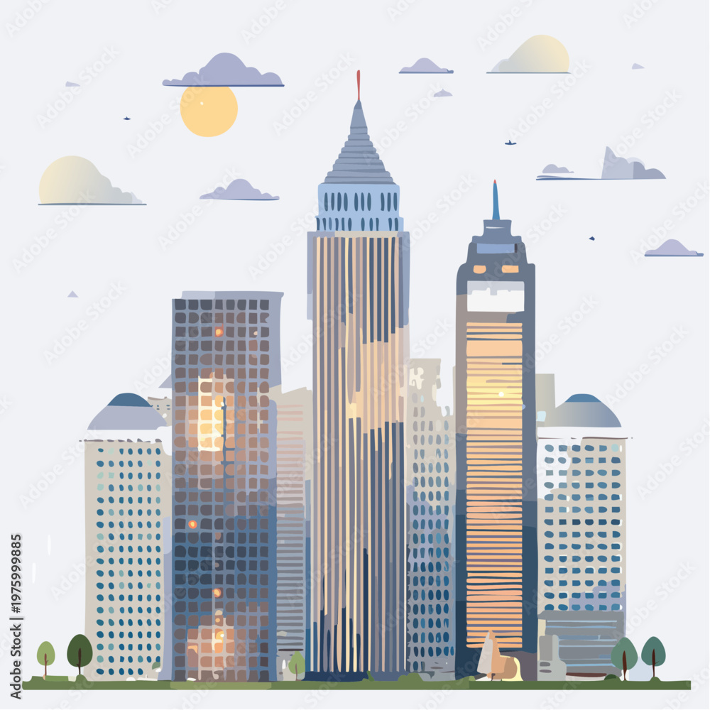 Fototapeta premium modern city skyline