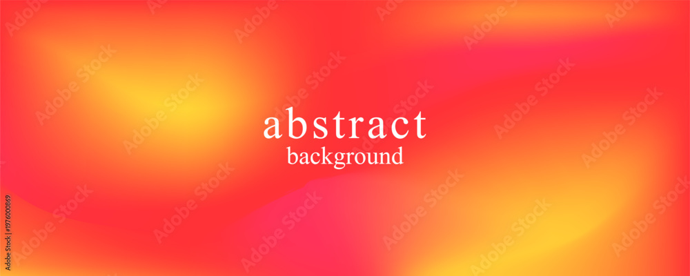 Obraz premium Soft orange pink yellow gradient abstract background, vibrant blurred smooth wavy orange wallpaper - vector