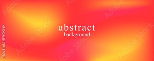 Soft orange pink yellow gradient abstract background, vibrant blurred smooth wavy orange wallpaper - vector