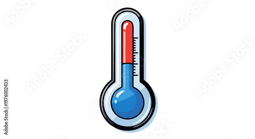 cartoon medical thermometer icon vector illustration
