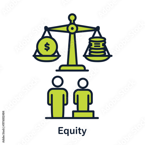 Balanced scales with money and oil barrels symbolizing equity and fairness in finance and resources
