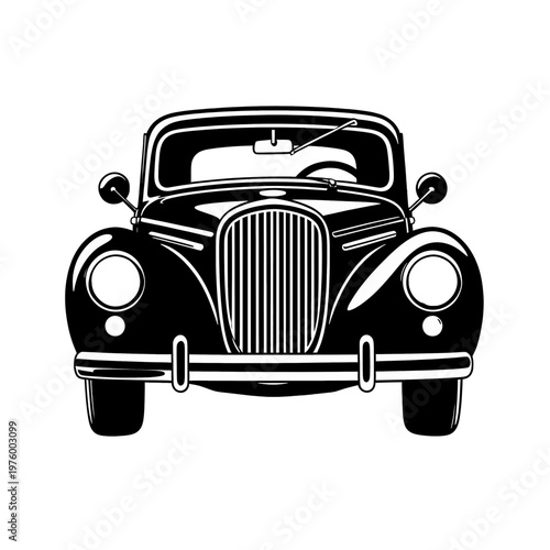 Classic Car Front Line Icon