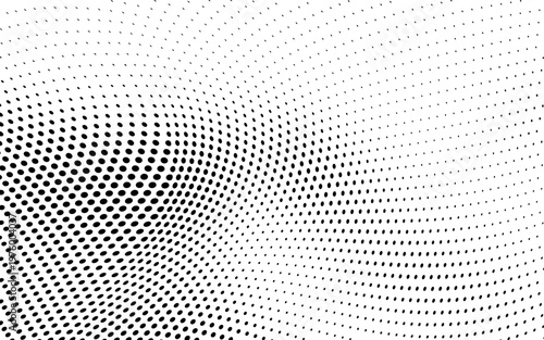 Modern pop art texture with halftone dots and wavy lines.