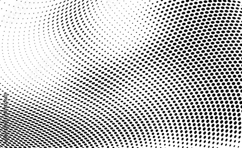 Vibrant pop art background with colorful halftone circles and waves.