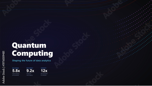 Quantum computing data analytics infographic