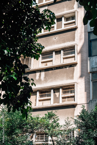 Vintage Aged Residential Building in Taipei, Taiwan