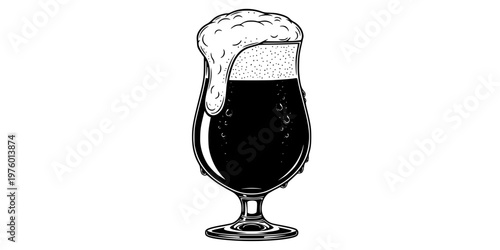 Craft Beer Tulip Glass Silhouette Icon