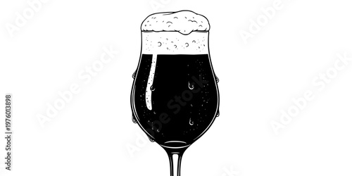 Craft Beer Tulip Glass Silhouette Icon