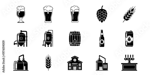 Craft Beer Tulip Glass Silhouette Icon