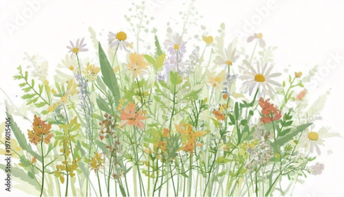 Vibrant meadow of wildflowers in full bloom, a picturesque scene of natures beauty.