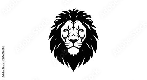 Majestic Lion Head with Intense Gaze.