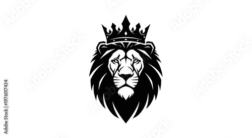 Majestic Lion King with Crown Logo Design.