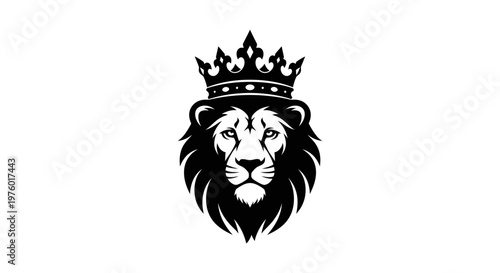 Majestic Lion King with Crown Logo Design.