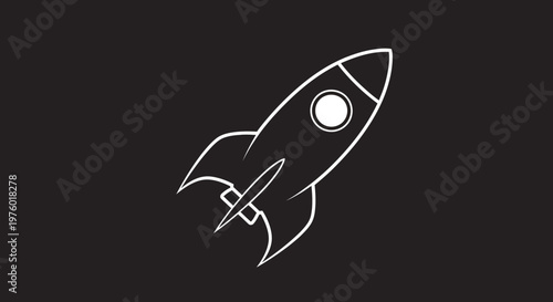 Rocket launch icon representing startup and innovation.