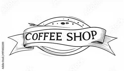Vintage Coffee Shop Logo Design - A Classic Emblem.