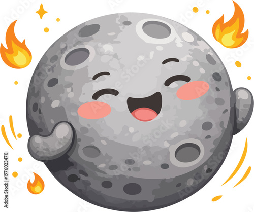 mercury planet illustration cute
