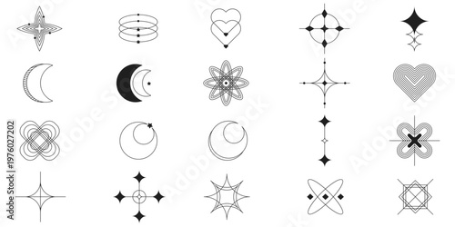 Minimalist Y2K Aesthetic Vector Element