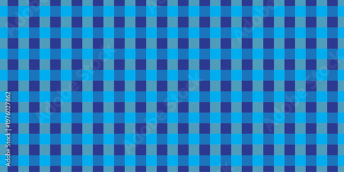 Gingham geometric seamless checkered square pattern. Fabric art overlapping stripes design. Vector plaid tablecloth textile cotton fabric or blanket design.	