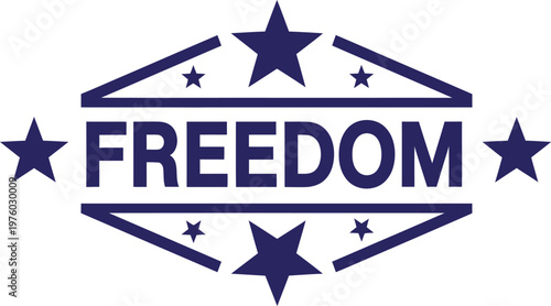 Celebrating independence day a patriotic 'freedom' graphic for july 4th festivities and american pride