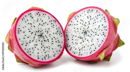 Cutting fresh dragon fruit in a bright kitchen food photography tropical environment close-up perspective for healthy eating