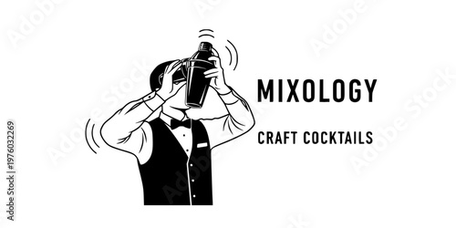 Professional Cocktail Shaker Mixology Silhouette